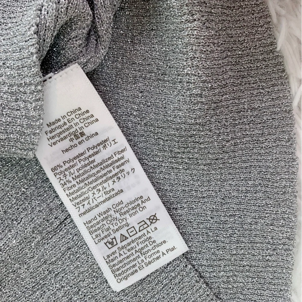 J Crew‎ NWT long sleeve Ribbed henley sweater with Lurex® metallic threads